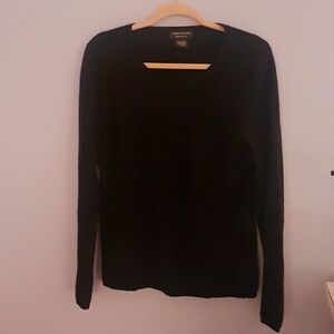 Lord & Taylor - Black crew neck cashmere